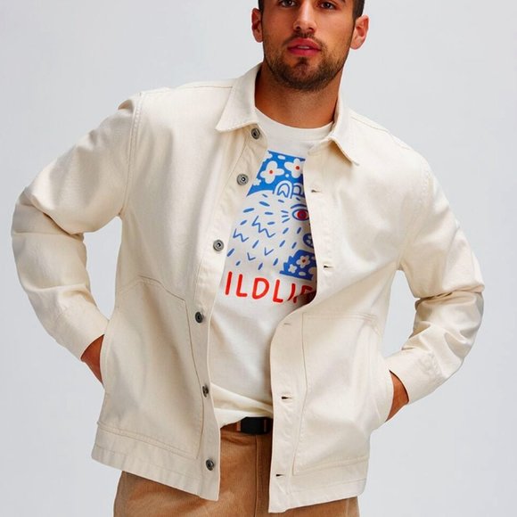 Mens Chore Coat in White NWT - Picture 1 of 5